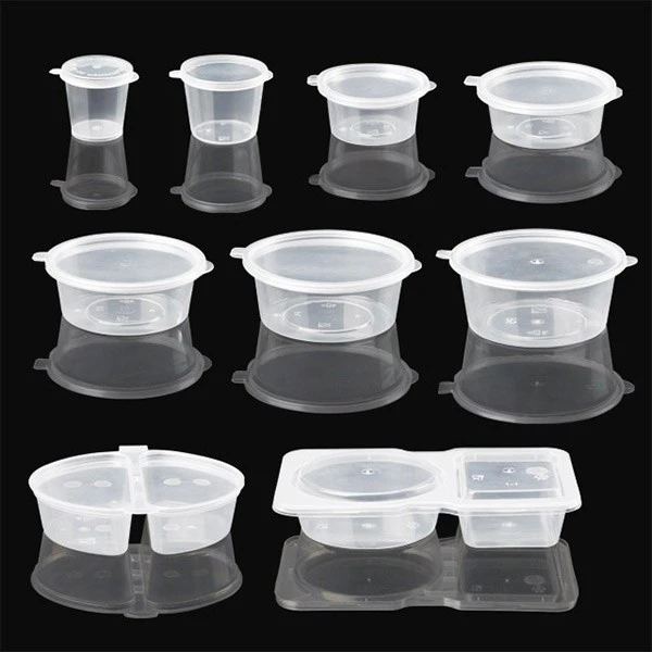 Transparent Plastic Sauce Cup 1.5 Oz 2 Oz With Lid